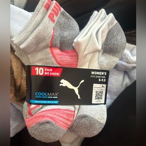 New no show puma socks. 10 pack size 5-9.5